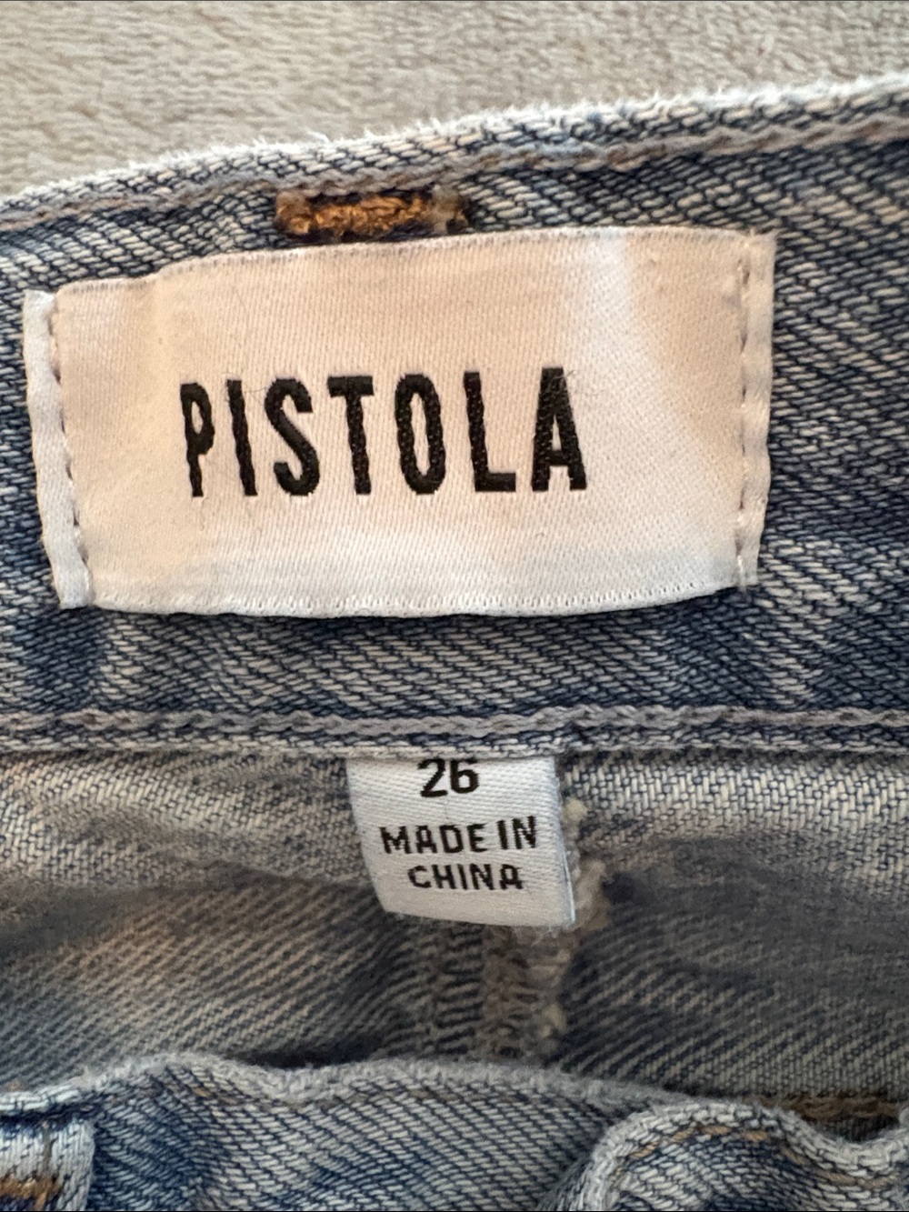 Pistola Light Blue Denim Midi Skirt with Center Slit - Picture 3 of 5
